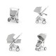 Carucior Greentom Reversible 100% Ecologic White Grey