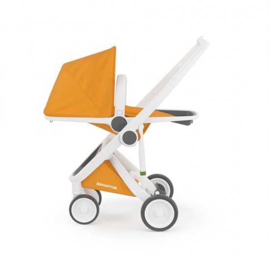 Carucior Greentom Reversible 100% Ecologic White Sunflower