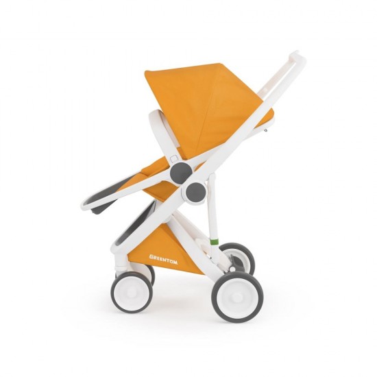 Carucior Greentom Reversible 100% Ecologic White Sunflower