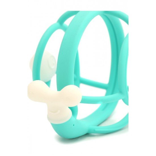 Inel gingival din silicon Mombella Melc albastru