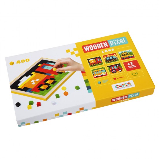 Joc din lemn Cubika Mozaic Pixel Cars