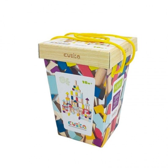 Set de constructii din lemn Cubika 1