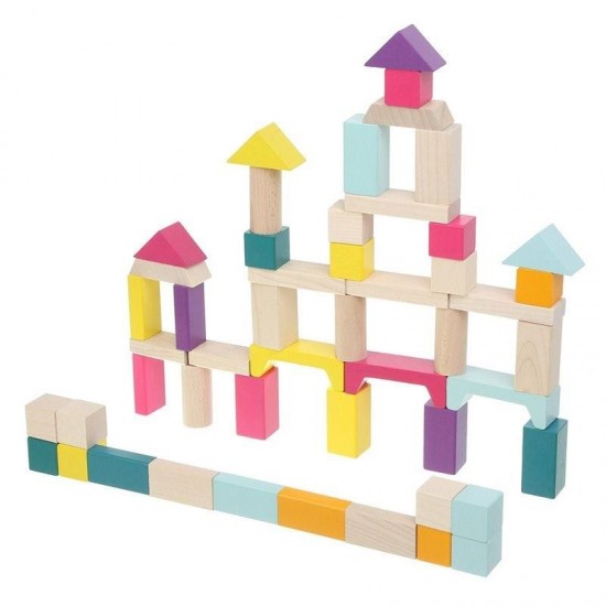Set de constructii din lemn Cubika 2