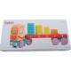 Jucarie din lemn Cubika Camion cu forme geometrice