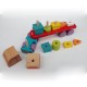 Jucarie din lemn Cubika Camion cu forme geometrice