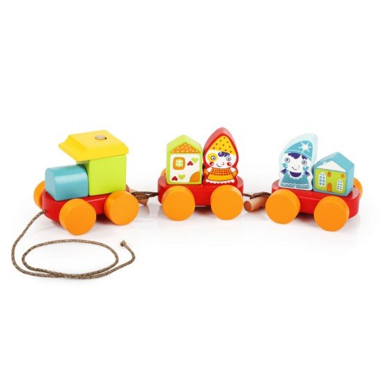 Jucarie din lemn Cubika Trenuletul Fabulos