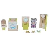 Set de joaca din lemn Cubika - Baie