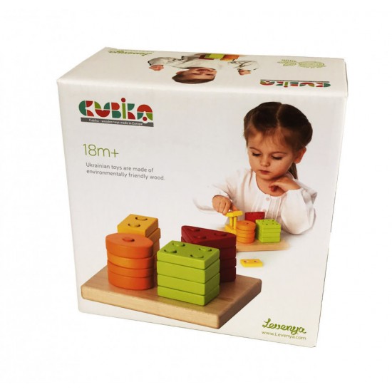 Jucarie din Lemn Cubika Sortator Forme Geometrice 1
