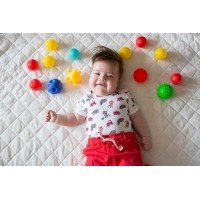 Jucarii baie - Set 3 mingiute senzoriale