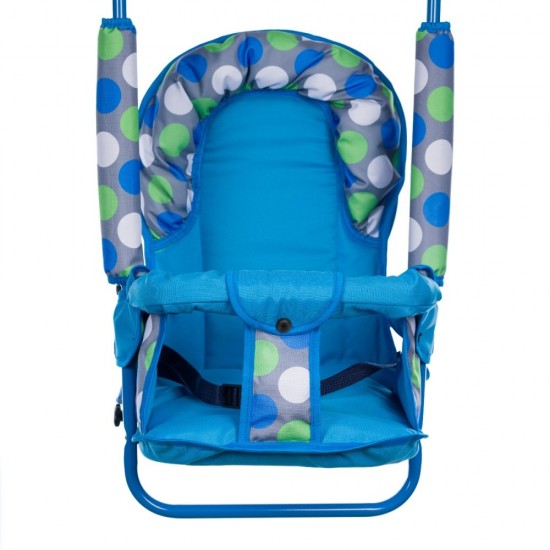 Leagan pentru copii Top Kids cu spatar reglabil Blue Dots