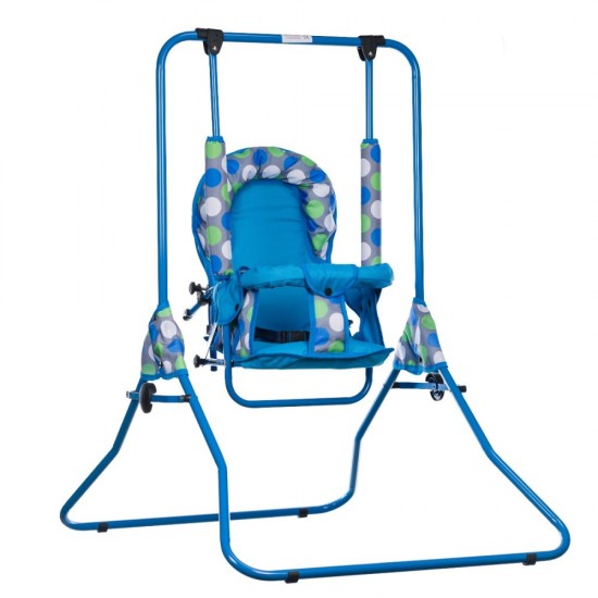 Leagan pentru copii Top Kids cu spatar reglabil Blue Dots