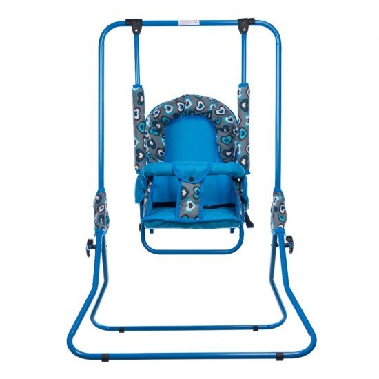 Leagan pentru copii Top Kids cu spatar reglabil Blue Hearts