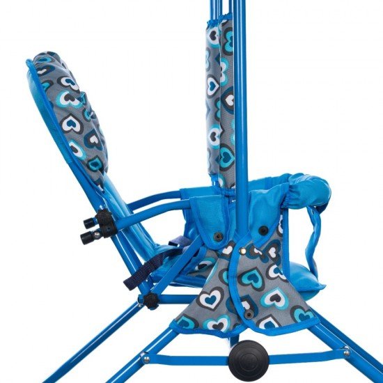 Leagan pentru copii Top Kids cu spatar reglabil Blue Hearts
