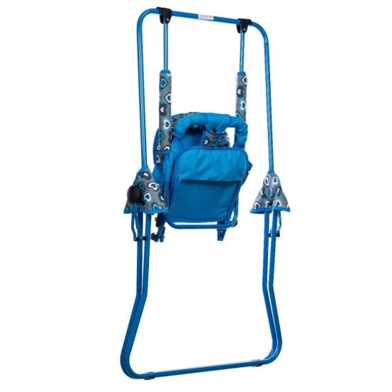 Leagan pentru copii Top Kids cu spatar reglabil Blue Hearts