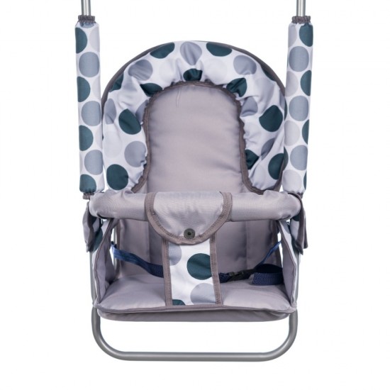 Leagan pentru copii Top Kids cu spatar reglabil Grey Dots