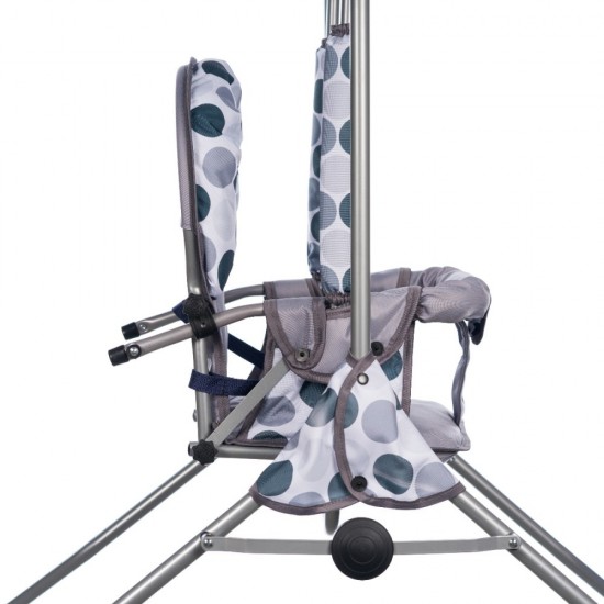 Leagan pentru copii Top Kids cu spatar reglabil Grey Dots