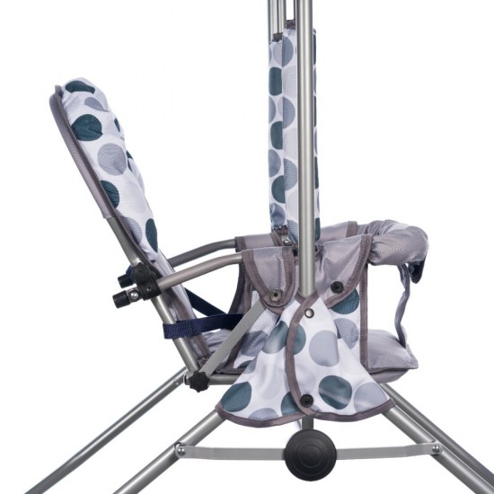 Leagan pentru copii Top Kids cu spatar reglabil Grey Dots