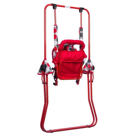 Leagan pentru copii Top Kids cu spatar reglabil Red Dots