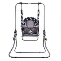 Leagan pentru copii Top Kids cu spatar reglabil si bara detasabila Grey Romb