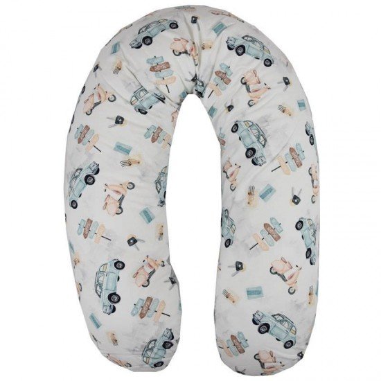 Perna de alaptat cu husa bumbac si umplutura fibre de silicon Eko 180 cm Car
