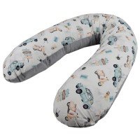 Perna de alaptat cu husa bumbac si umplutura fibre de silicon Eko 180 cm Car