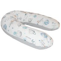 Perna de alaptat cu husa bumbac si umplutura fibre de silicon Eko 180 cm Cosmos