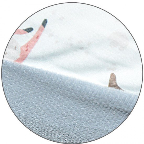 Perna de alaptat cu husa bumbac si umplutura fibre de silicon Eko 180 cm Forest