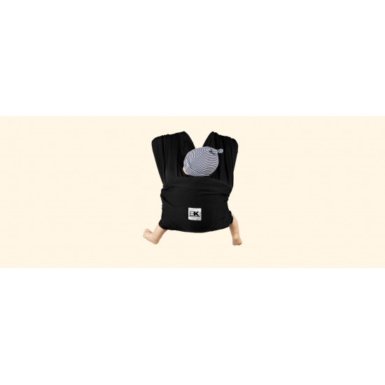 Sistem Purtare Baby Ktan Baby Carrier Original Cotton - Basic Black - Marimea XS