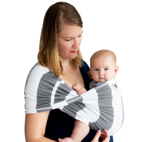 Sistem Purtare Baby K'tan Baby Carrier Print - Charcoal Stripe - Marimea M