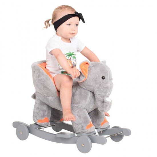 Balansoar de plus cu roti PlayTo Elefant