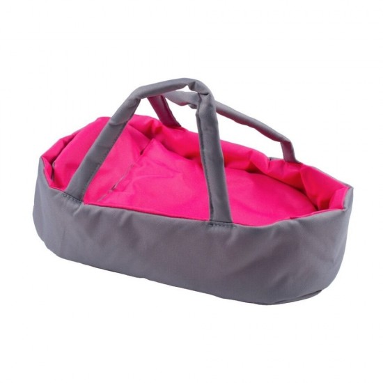 Carucior multifunctional pentru papusi PlayTo Elsa Roz/Gri