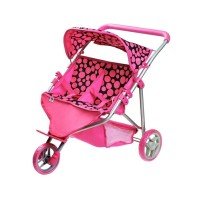 Carucior pentru doua papusi PlayTo Klaudia Roz
