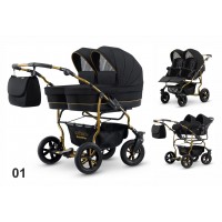 Carucior pentru gemeni Mikado Goldstar GS-01 3 in 1