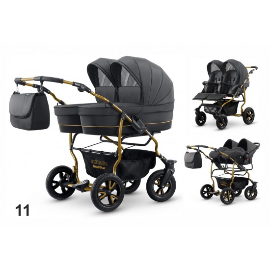Carucior pentru gemeni Mikado Goldstar GS-11 3 in 1