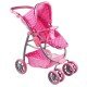 Carucior pentru papusi 2 in 1 PlayTo Jasminka Roz/Alb