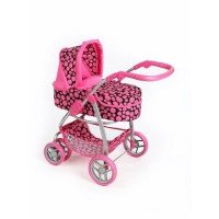 Carucior pentru papusi 2 in 1 PlayTo Jasminka Roz/Negru