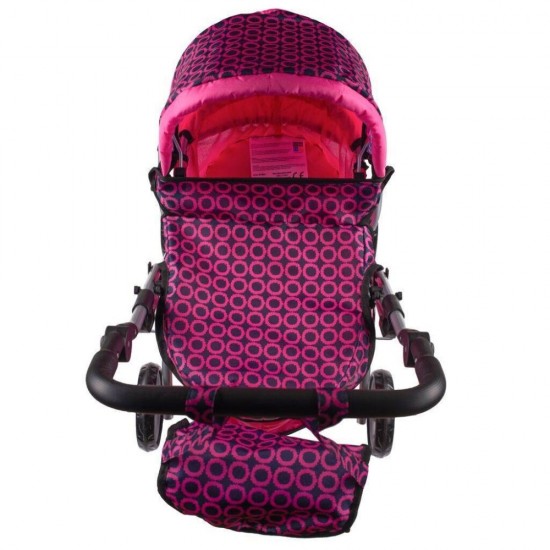 Carucior pentru papusi PlayTo Viola Mov/Negru