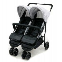 Carucior sport pentru gemeni Asalvo Double Dinamic Anthracite