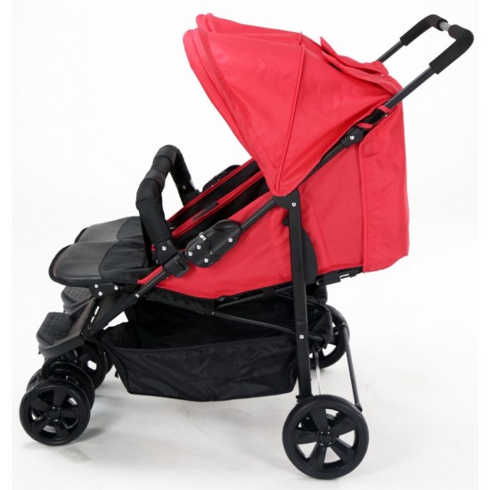 Carucior sport pentru gemeni Asalvo Double Dinamic Red