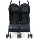 Carucior sport pentru gemeni Asalvo Double River Black