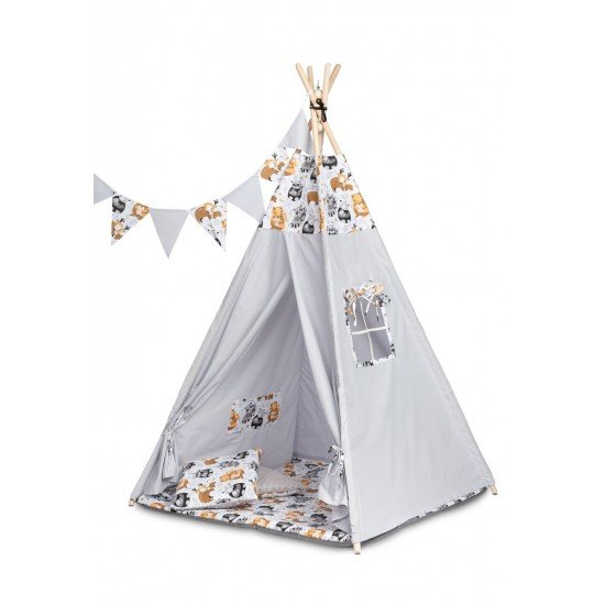 Cort de joaca Toyz Tipi Grey Racoons