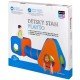Cort de joaca cu tunel 3 in 1 PlayTo Albastru/Portocaliu
