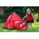 Cort  de joaca cu tunel pentru copii Playto Ladybug Rosu