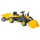 Excavator cu pedale, cupa si remorca Pilsan Active Galben