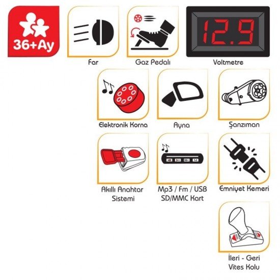 Masinuta electrica cu telecomanda Pilsan Fortune 12V Rosie