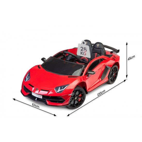Masinuta electrica cu telecomanda Toyz Lamborghini Aventador SVJ 12V Red