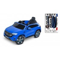 Masinuta electrica cu telecomanda Toyz Mercedes-Benz EQC Polic Albastra 12V