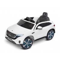 Masinuta electrica cu telecomanda Toyz Mercedes-Benz EQC Police Alba 12V