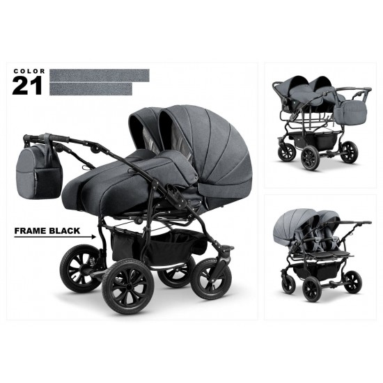 Carucior gemeni Mikado Duet Lux D-21 3 in 1