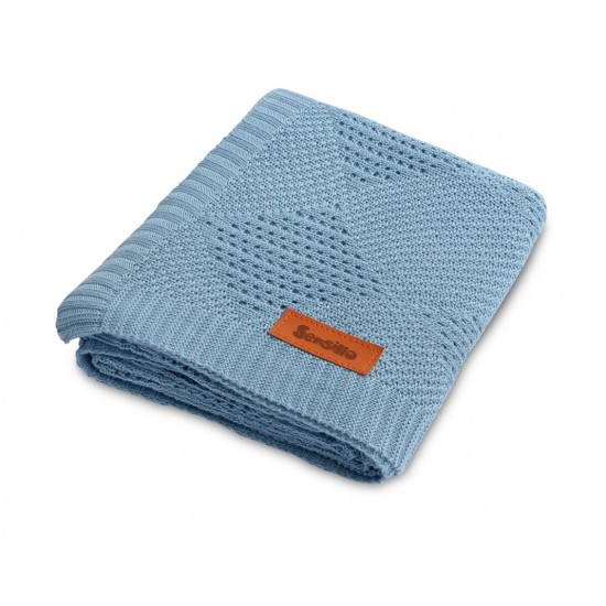 Paturica bambus 100% 100x80 cm Albastru